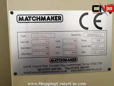 فرز سی ان سی چهار محور Matchmaker vcm 820 ساخت تایوان